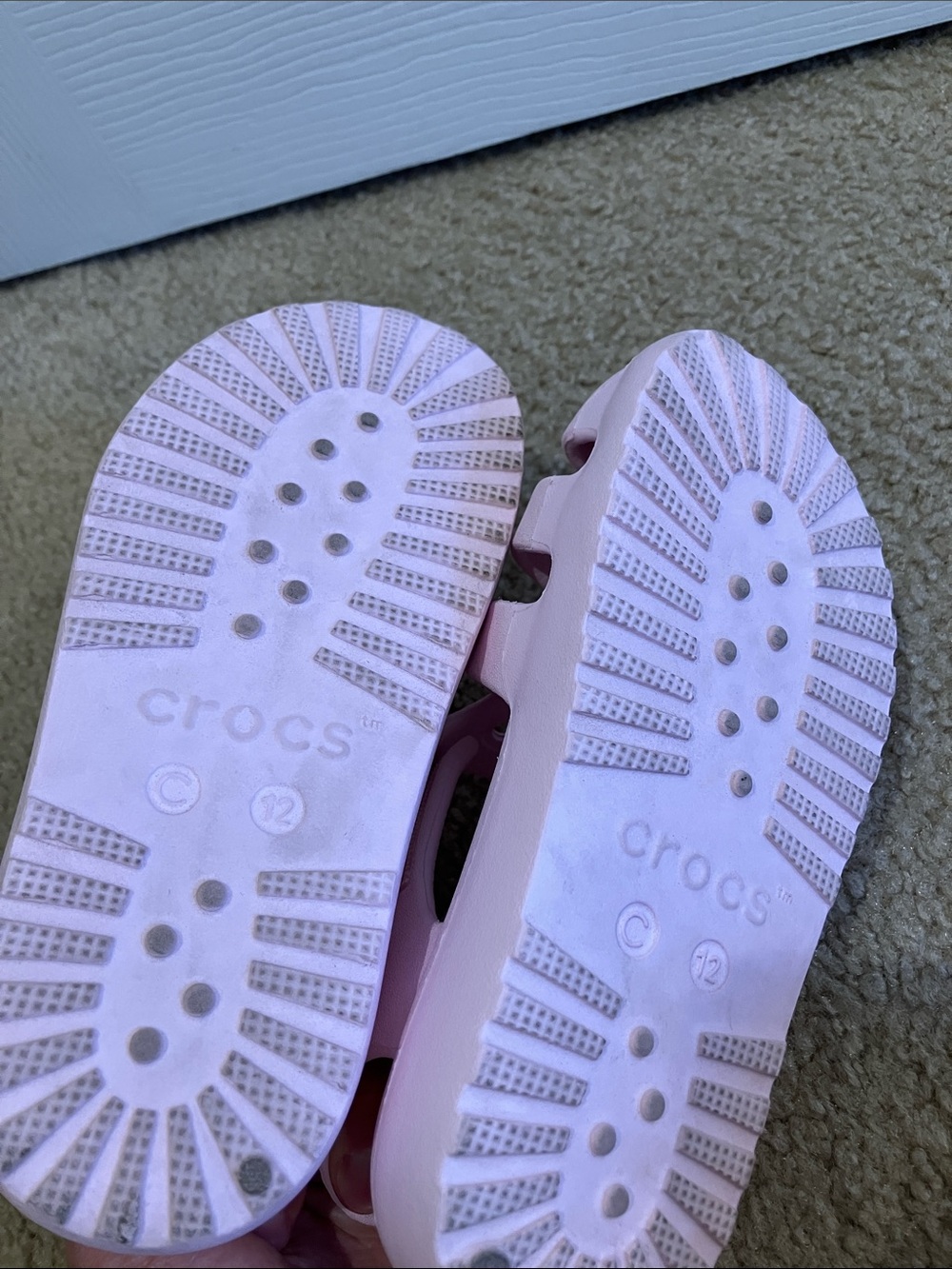 Crocs pink Classic Fisherman sandals size 12 - Picture 2 of 5